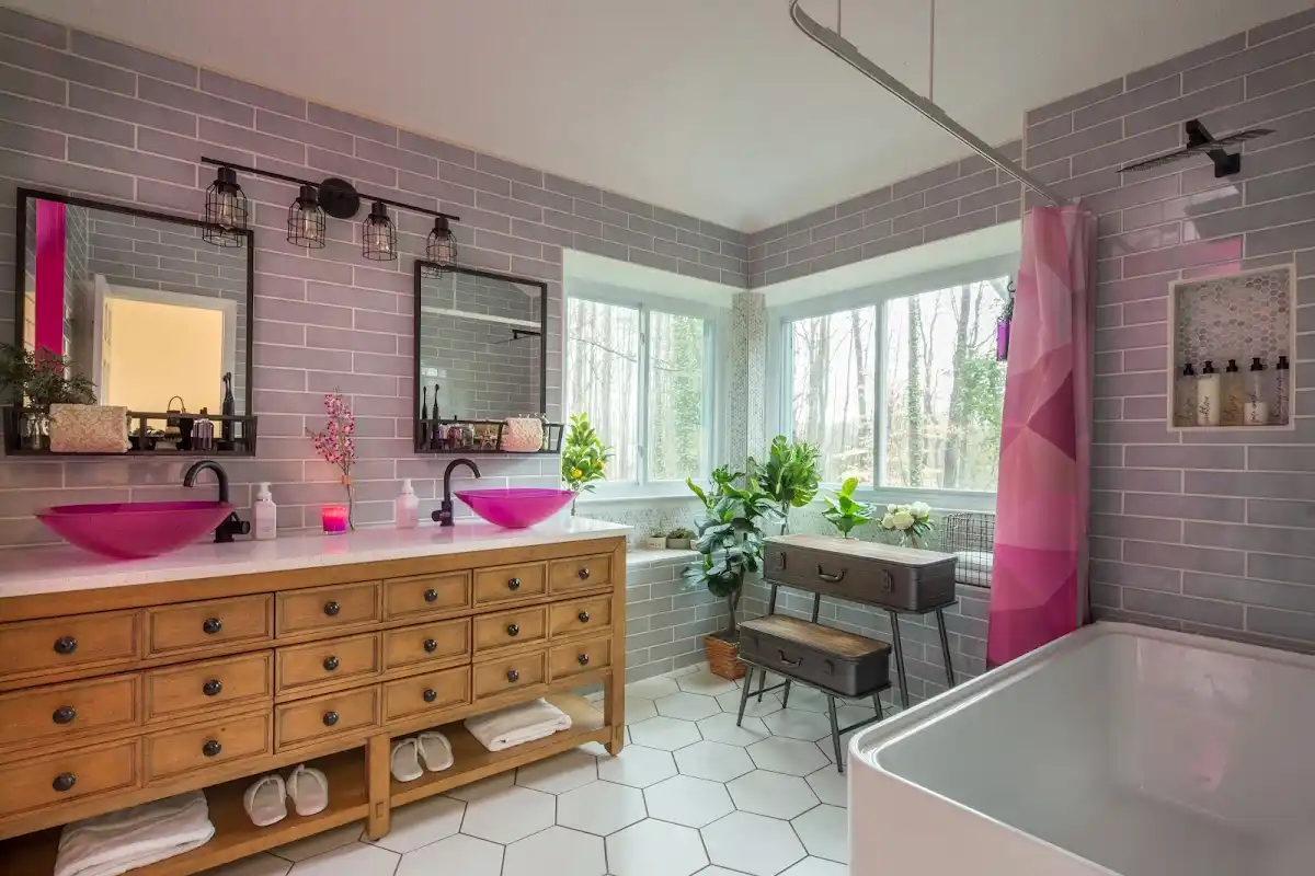 Bathroom renovation after water damage restoration in Fishhook